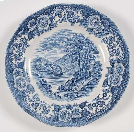 Lochs of Scotland Blue Salad Plate