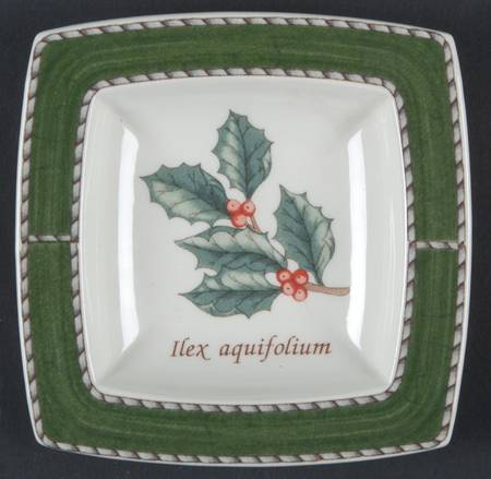 Sarah's Garden Christmas Green Sweet Meat Dish 4"