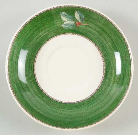 Sarah's Garden Christmas Green Saucer
