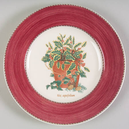 Sarah's Garden Christmas Red Salad Plate