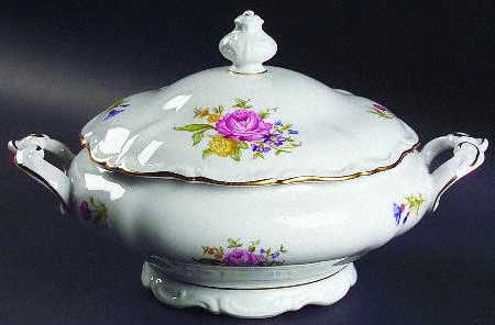 Mignon (Gray-Green Backstamp) Round Covered Vegetable by Winterling - Bavaria