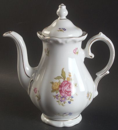 Mignon (Gray-Green Backstamp) Coffee Pot & Lid