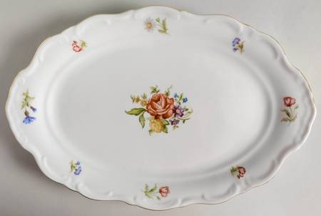 Mignon (Gray-Green Backstamp) 13" Oval Serving Platter