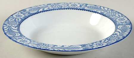 Wincanton Blue (No Center Design) Rim Soup Bowl