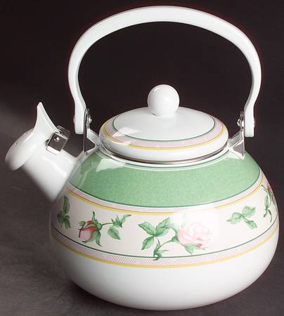 English Cottage Metal Kettle & Lid