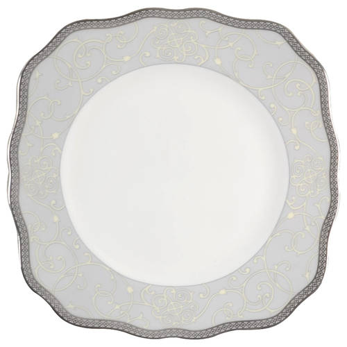 Celestial Platinum Square Salad Plate