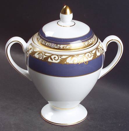 Rococo Globe Shape Sugar Bowl & Lid