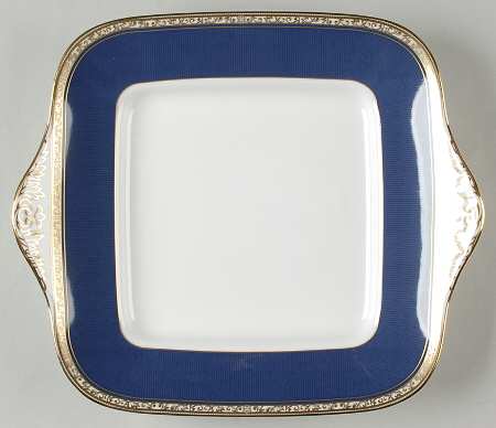 Rococo Square Handled Cake Plate