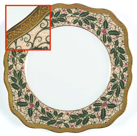Sherwood Christmas Square Salad Plate
