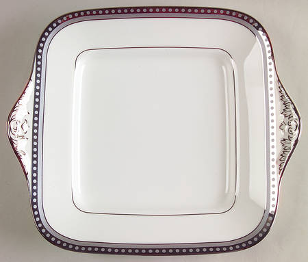 Unity Platinum Square Handled Cake Plate