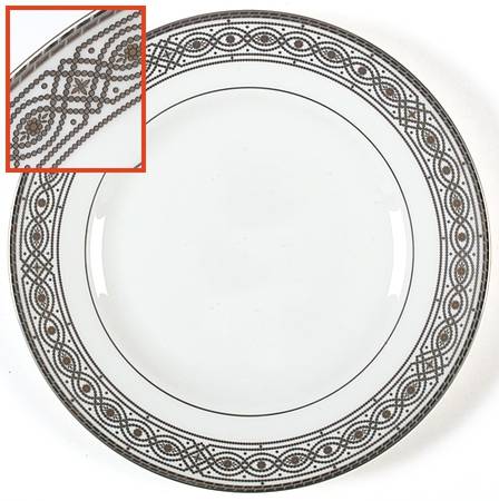 Marcasite Accent Salad Plate