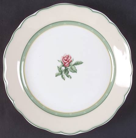 English Cottage Cream Salad Plate