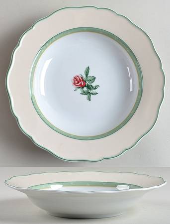English Cottage Cream Large Rim Soup Bowl