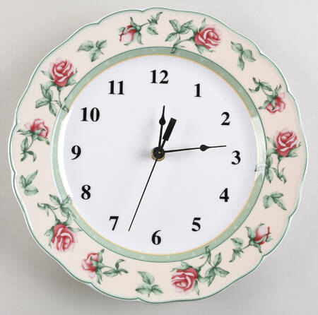 English Cottage Rose 1-2" depth  Clock Plate HC