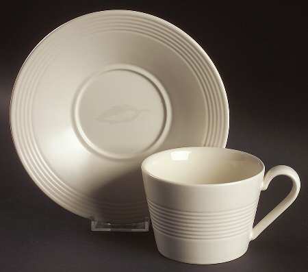 Paul Costelloe Cream Flat Cup & Saucer Set