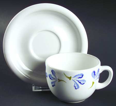 Sweet Pea Flat Cup & Saucer Set