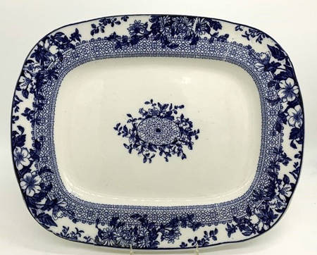 Lace Blue 14" Oval Serving Platter