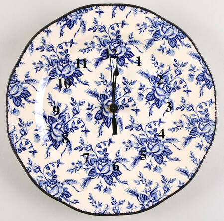 Colonial Rose Blue 1-2" depth  Clock Plate HC