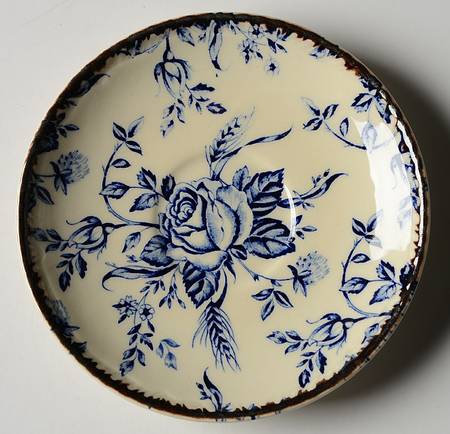 Colonial Rose Blue Saucer for Demitasse Cup