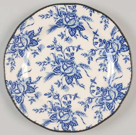 Colonial Rose Blue Salad Plate