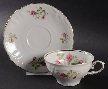 Morning Rose Flat Cup & Saucer Set