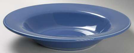 Belvedere Cornflower Blue Large Rim Soup Bowl