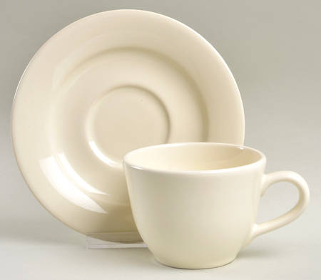 Belvedere Cream Flat Cup & Saucer Set