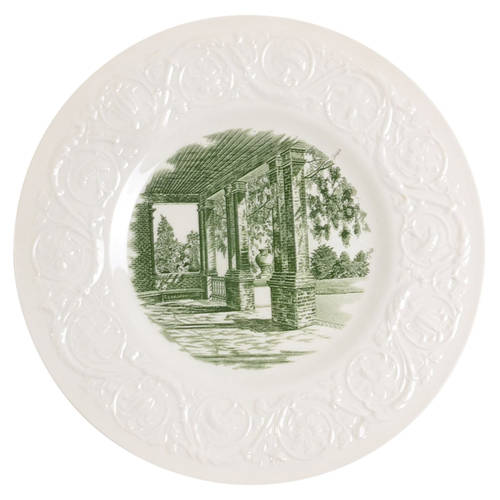 Randolph Macon Woman's College Green Dinner Plate