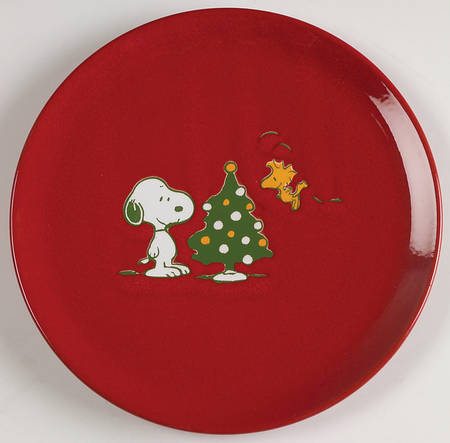 Peanuts Christmas Salad Plate