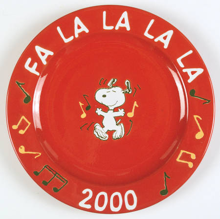 Peanuts Christmas 2000 Collector Plate by Waechtersbach