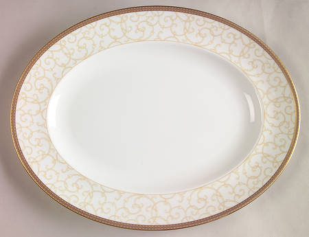 Celestial Gold 14" Oval Serving Platter
