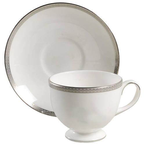 Madrid Leigh Shape Footed Cup & Saucer Set