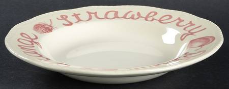 Country Cranberry Rim Soup Bowl
