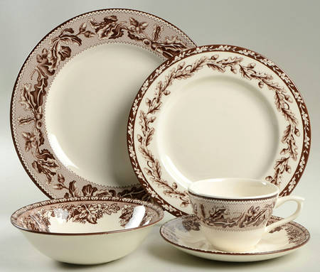 Plymouth (Brown, Williams-Sonoma) 5 Piece Place Setting