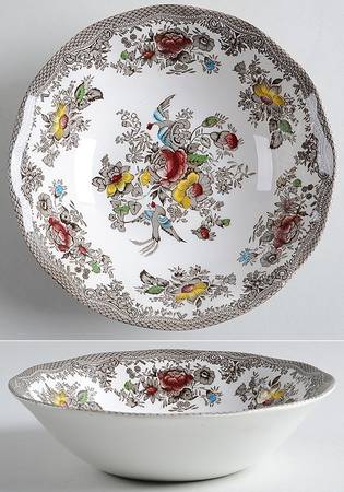 Asiatic Pheasants Brown Multicolor Coupe Cereal Bowl