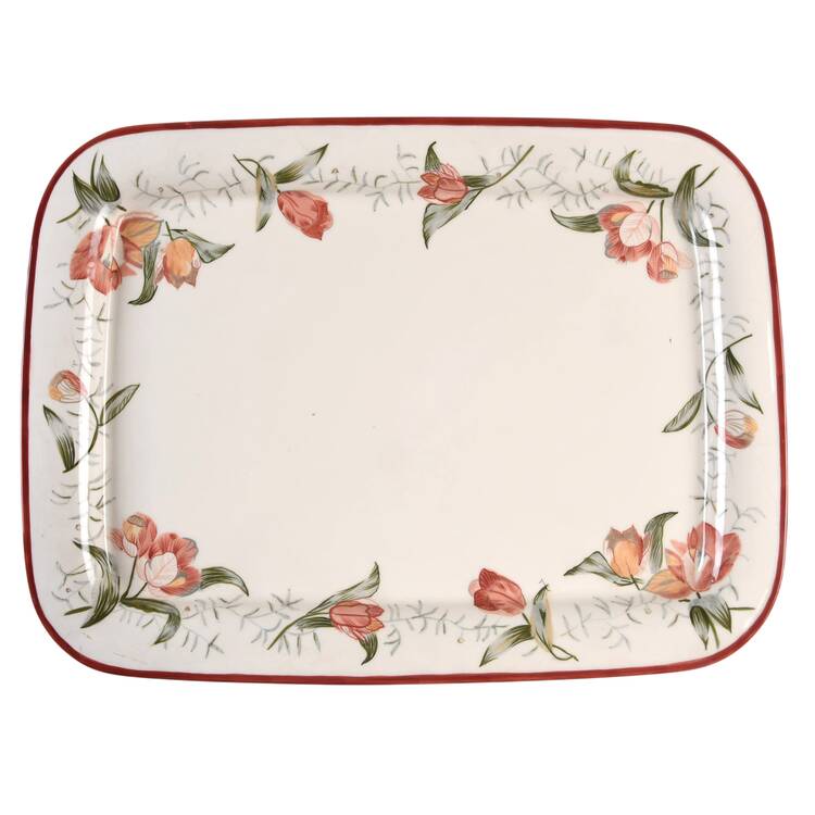 Garden Lane 18" Rectangular Serving Platter by Waverly
