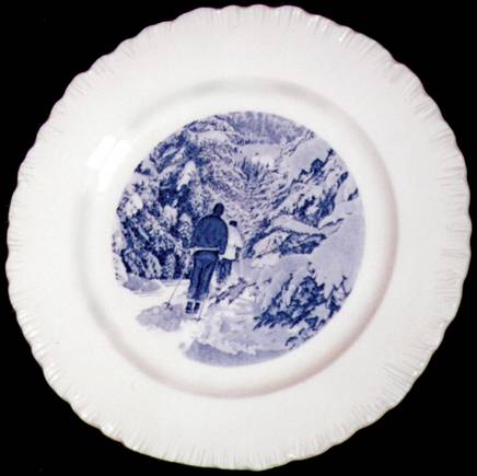 WW505 Blue Dinner Plate