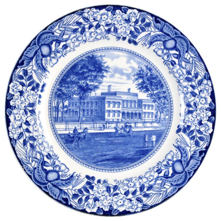 Georgia Historical Plates Blue Luncheon Plate