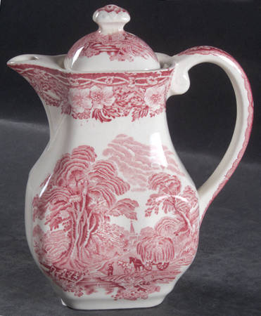 Woodland Pink (Enoch Backstamp) Individual Coffee Pot & Lid