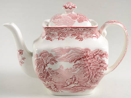 Woodland Pink (Enoch Backstamp) Teapot & Lid