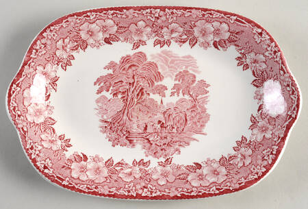 Woodland Pink (Enoch Backstamp) 10" Oval Serving Platter