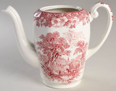Woodland Pink (Enoch Backstamp) Individual Coffee Pot No Lid