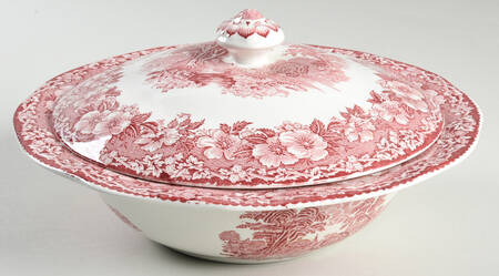 Woodland Pink (Enoch Backstamp) Round Covered Vegetable