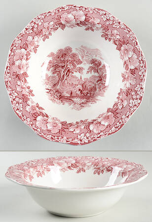 Woodland Pink (Enoch Backstamp) Round Vegetable No Lid
