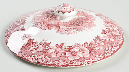 Woodland Pink (Enoch Backstamp) Lid for Round Vegetable