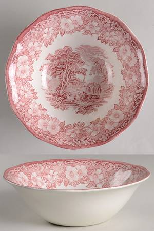 Woodland Pink (Enoch Backstamp) 8" Round Vegetable Bowl
