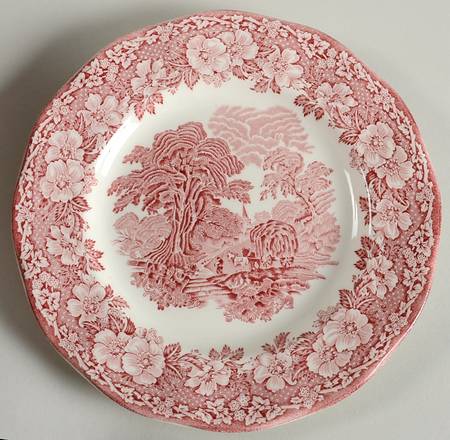 Woodland Pink (Enoch Backstamp) Salad Plate