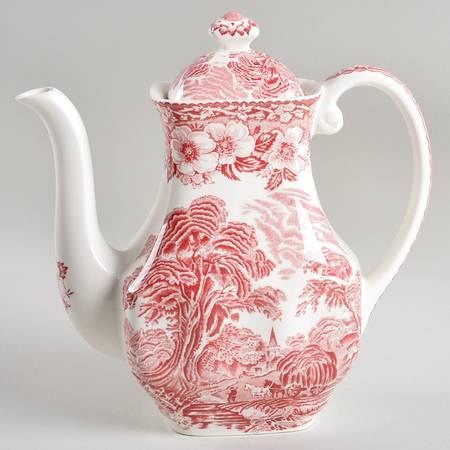 Woodland Pink (Enoch Backstamp) Coffee Pot & Lid