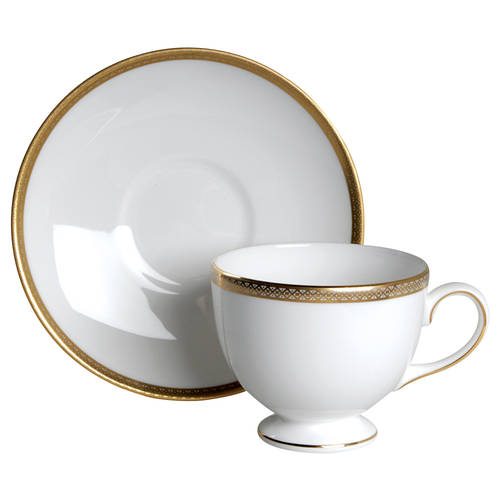 Golden Madrid Footed Cup & Saucer Set