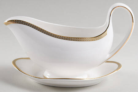 Golden Madrid Gravy Boat & Underplate